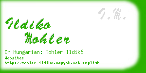 ildiko mohler business card